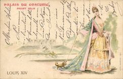 VINTAGE POSTCARD Illustrator Palate of the Costume Project Felix Louis XVI Dog