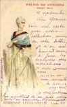 VINTAGE POSTCARD Illustrator Palate of the Costume Project Felix Adrienne Lecouvreur Louis XV