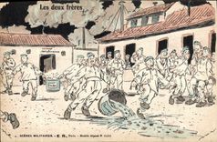 CPA Militaria Les deux freres