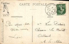 POSTAL Militaria de la VENDIMIA con el pequeño cuidado de los caballos del caballo de las quejas