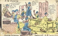 VINTAGE POSTCARD Militaria Halt