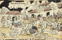 CPA Militaria Les deux freres 