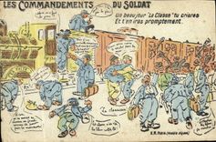 CPA Militaria Les commandements du soldat 