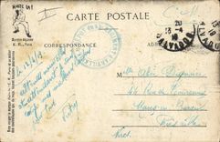 CPA Militaria La bienvenue Chat 