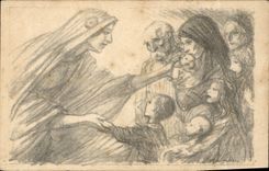 CPA Militaria Secours National