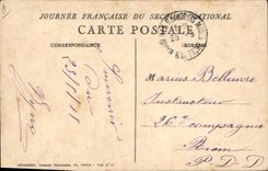 CPA Militaria Secours National