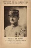 VINTAGE POSTCARD Militaria General Loan of the release Winners of the Marne of Mitry