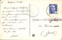 CPA Folklore Auvergne la bourree