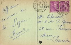 CPA Folklore Auvergne La bourree 