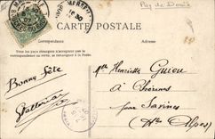 CPA Folklore Auvergne La bourree