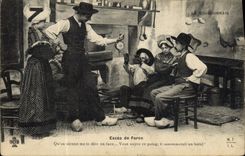 CPA Folklore Bourbonnais Exces de noce 