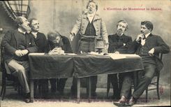 CPA L'election de Monsieur le maire 