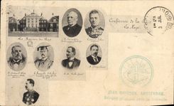 CPA Conference de la paix La Haye Joan Rahusen Amsterdam delegue principal pour la Hollande Moulin a vent