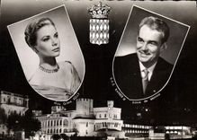 MODERN CARD Monaco Grace Kelly Rainier
