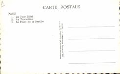 CPM Paris Tour Eiffel Le Trocadero La place de la Bastille Mai 1948 Rassemblement sportif international FSGT