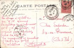 POSTAL de la VENDIMIA que se divierte oficinas de los trabajos de impresión de Provence de la gerencia