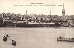 CPA St Malo Le Paquebot Dinard a quai Service de Southampton a St Malo