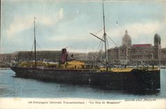 CPA Compagnie Generale Transatlantique Duc de Bragance Marseille