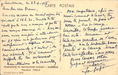 CPA Compagnie de Navigation Paquet Marseille Chella