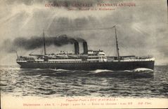 CPA Compagnie Generale Transatlantique Duc d'Aumale