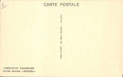 VINTAGE POSTCARD Company Fraissinet banana Ship Djoliba