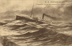 CPA SS Doukkala Paquebot de la Cie Paquet