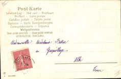 VINTAGE POSTCARD White mouse Poisson