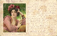 CPA Fantaisie Illustrateur Papier a cigarettes Job Calendrier 1902 Gervais