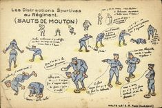 VINTAGE POSTCARD Militaria sporting distractions with the regiment