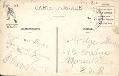 VINTAGE POSTCARD Militaria Halt with the hand lantern