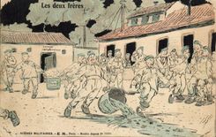 CPA Militaria Les deux freres