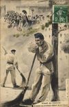 CPA Militaria Corvee Depart de la classe