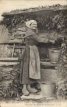 CPA Folklore Bretagne Paysanne des environs de Lanneur 