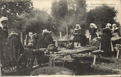 CPA Folklore Noce Bretonne aux environs de Pont Aven Mariage 