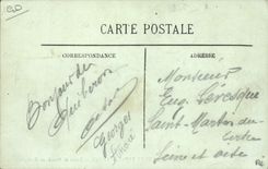 La escena de Bretaña del folklore de la POSTAL de la VENDIMIA del mercado en Bretaña acobarda la TAPA