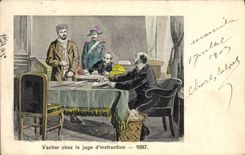 CPA Vacher chez le jude d'instruction 1897