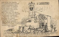 CPA A l'Augustine Chevre Chien Serpent