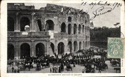 VINTAGE POSTCARD Rome the President arriving at Colisee
