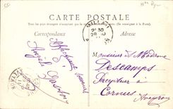 Tipos pesados del coche de la POSTAL de la VENDIMIA de los Pyrenees