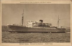 CPA Bateau Union Castle Line to South and East Africa Motor Vessel Dunnottar Castle