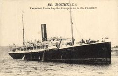 CPA Bateau Paquebot Poste Rapide Francais de la cie Paquet SS Doukkala 