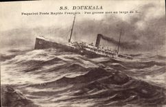 VINTAGE POSTCARD Bateau Steamer Posts Fast French S Doukkala