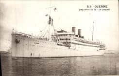 VINTAGE POSTCARD Boat Steamer of the Co Package S Djenne