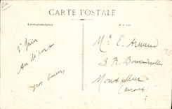 VINTAGE POSTCARD Bateau Steamer Marseilles Embarquement of the troops has edge of Doukkala Courrier of Morocco
