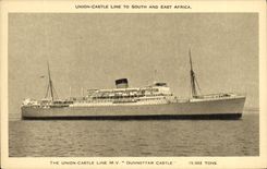 CPA Bateau Paquebot Union Castle Line to South and East Africa Dunhottar Castle