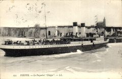 CPA Bateau Paquebot Dieppe