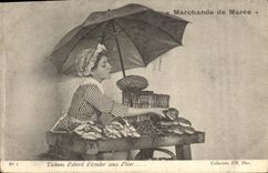CPA Fantaisie Enfants Marchande de maree Poissons