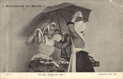 CPA Fantaisie Enfants Marchande de maree Poissons