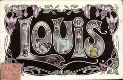 CPA Fantaisie Prenom Louis