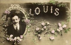CPA Fantaisie Prenom Louis